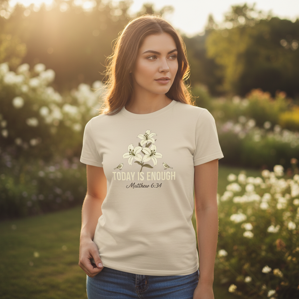 Today is Enough Matthew 6:34 Faith T-Shirt