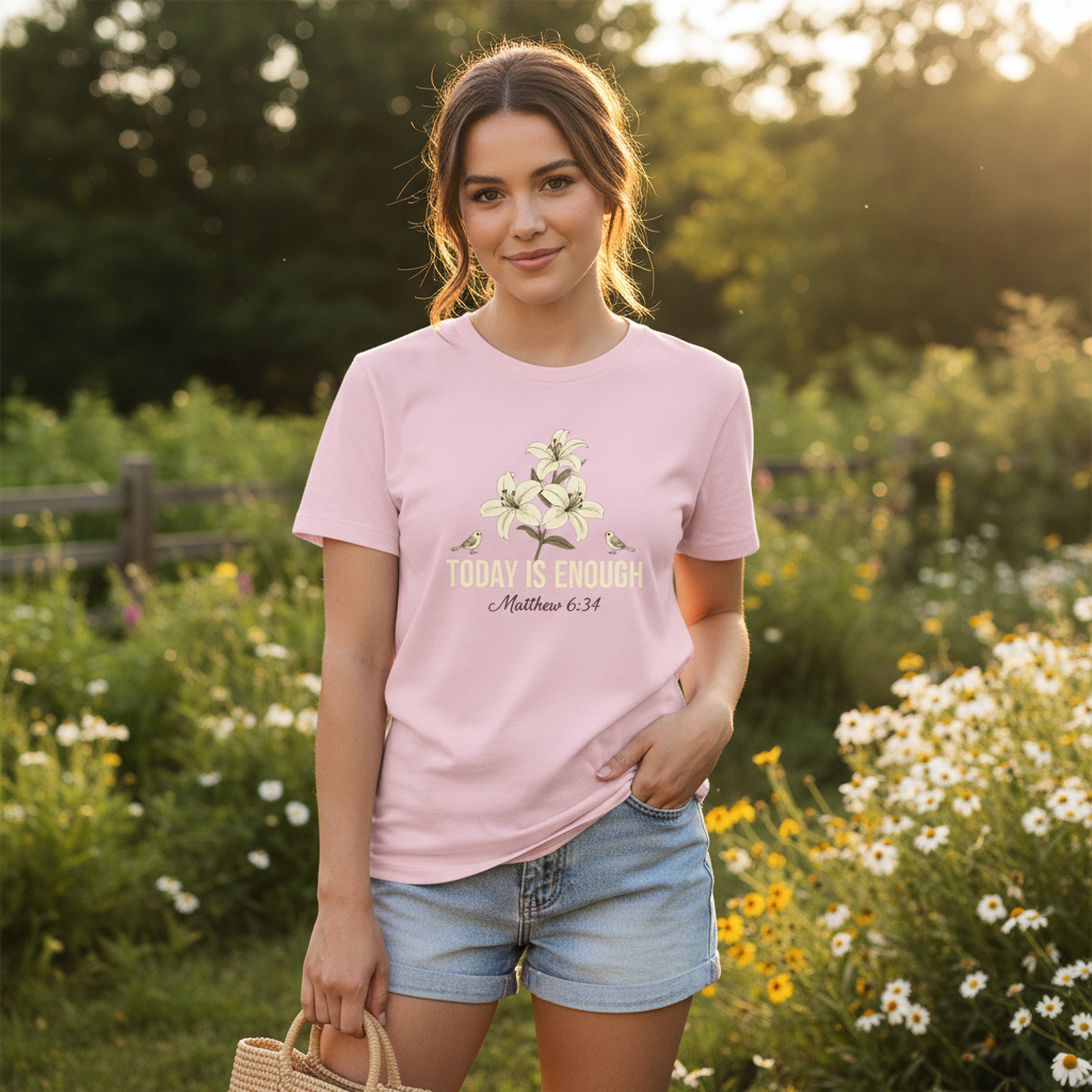 Today is Enough Matthew 6:34 Faith T-Shirt