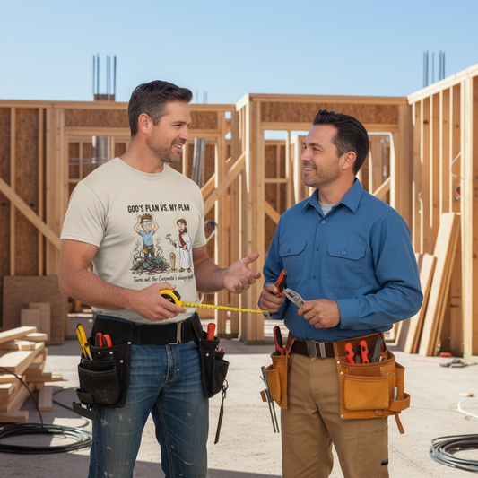 Gods plan vs My plan Faith T-Shirt (Funny) Salvation Clothing and Accessories