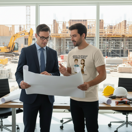 Jesus: The original problem solver When in Doubt ask the carpenter Faith T-Shirt Salvation Clothing and Accessories Apparel