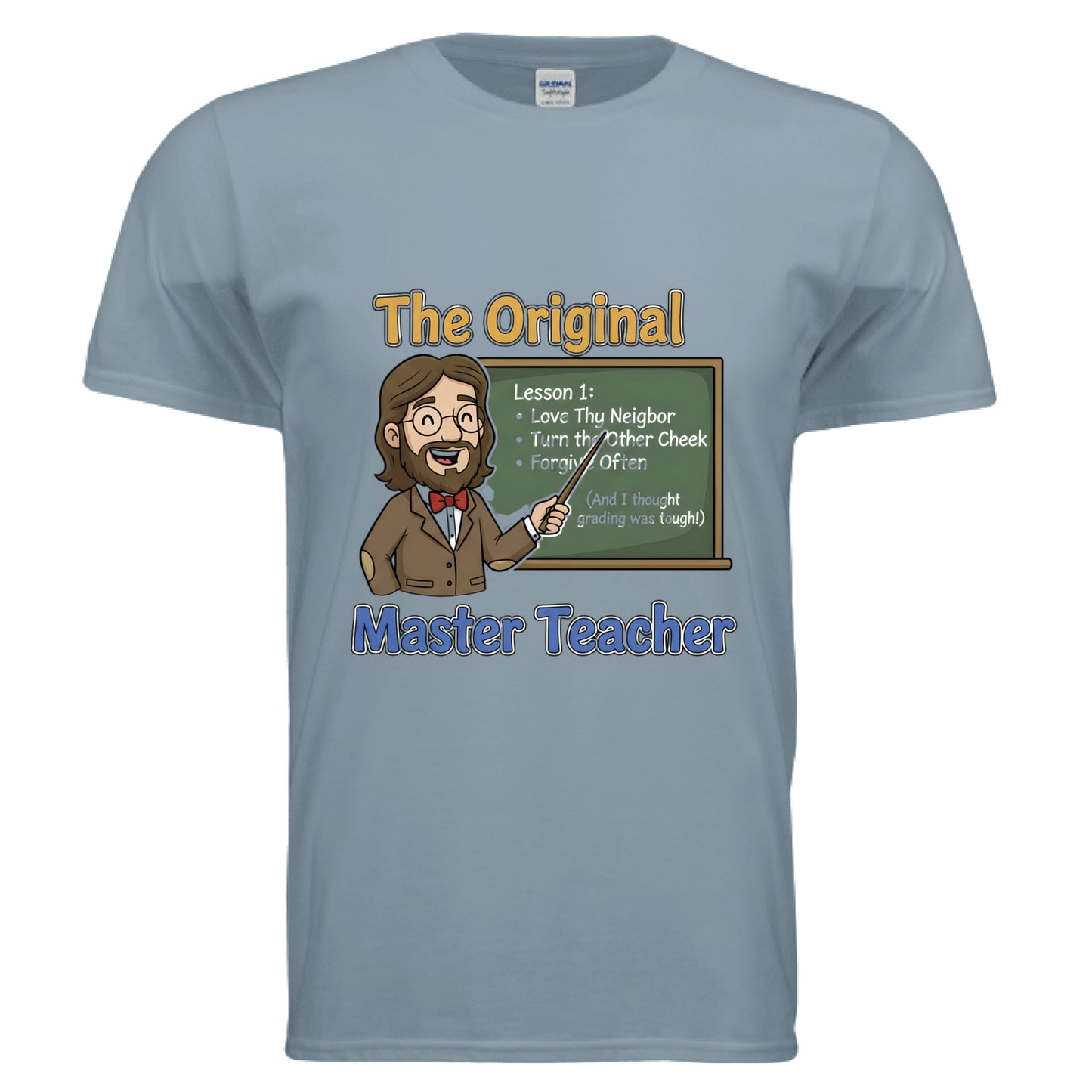 Master Teacher Faith T-Shirt (Teacher) Stone Blue Salvation Clothing and Accessories Apparel