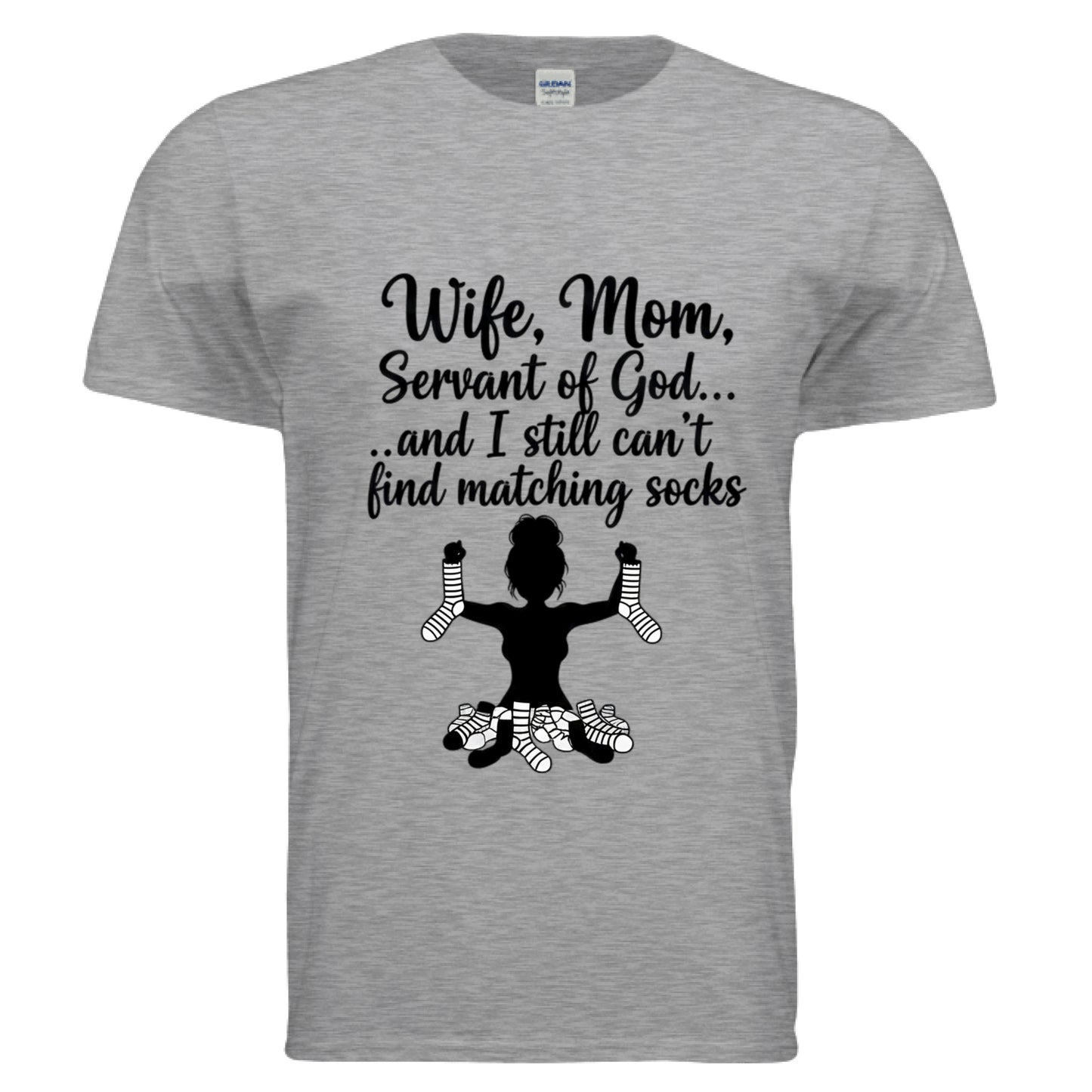 Wife Mom Servant of God Faith T-Shirt (Funny) SPORT GREY Salvation Clothing and Accessories Apparel