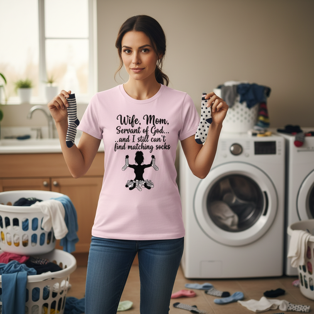Wife Mom Servant of God Faith T-Shirt (Funny) Salvation Clothing and Accessories Apparel