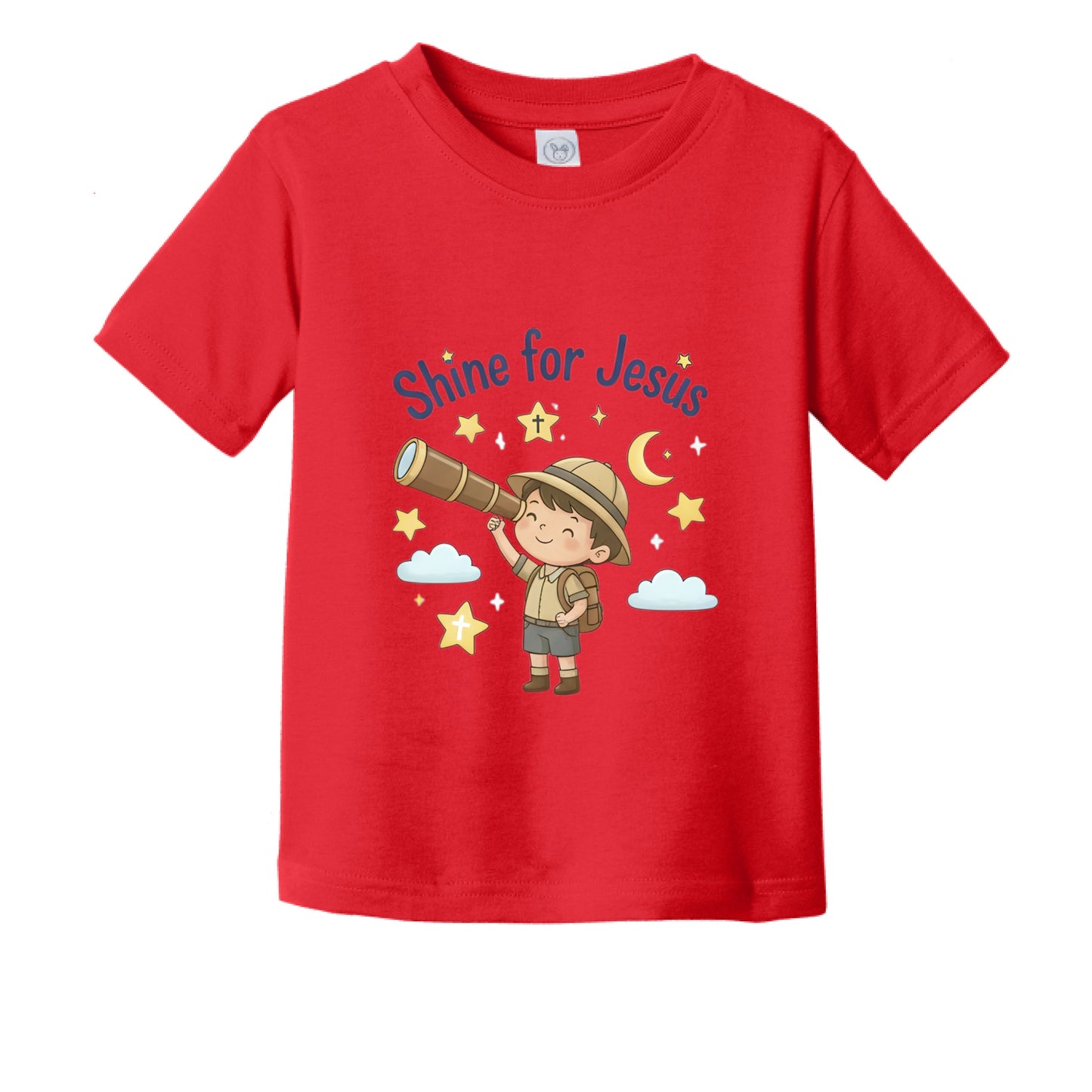 Shine for Jesus Toddler Faith T-Shirt RED Salvation Clothing and Accessories Apparel