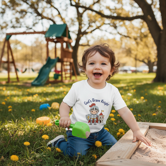 Gods Brave Knight Toddler Faith T-Shirt Salvation Clothing and Accessories Apparel