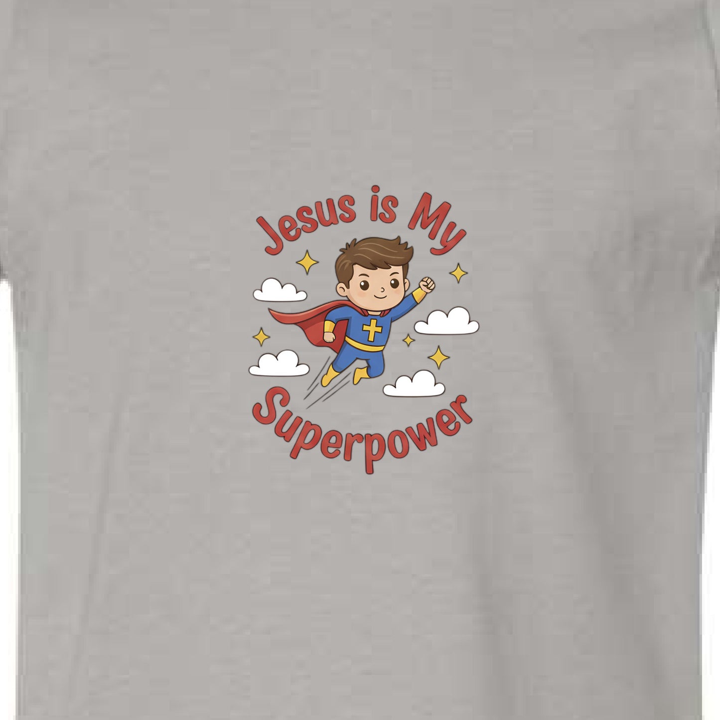 Jesus is my Superpower Toddler Faith T-Shirt Titanium Salvation Clothing and Accessories Apparel