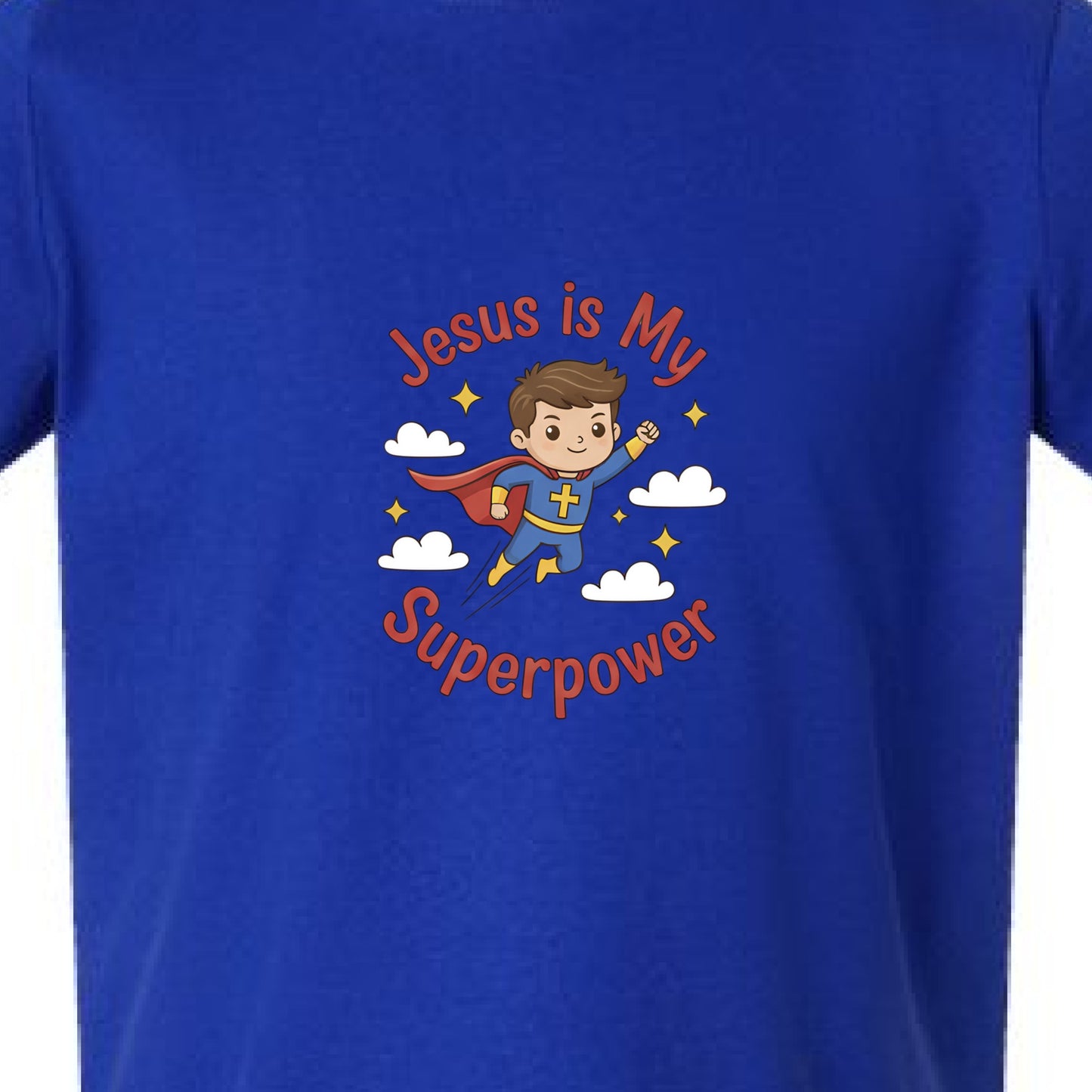 Jesus is my Superpower Toddler Faith T-Shirt ROYAL Salvation Clothing and Accessories Apparel