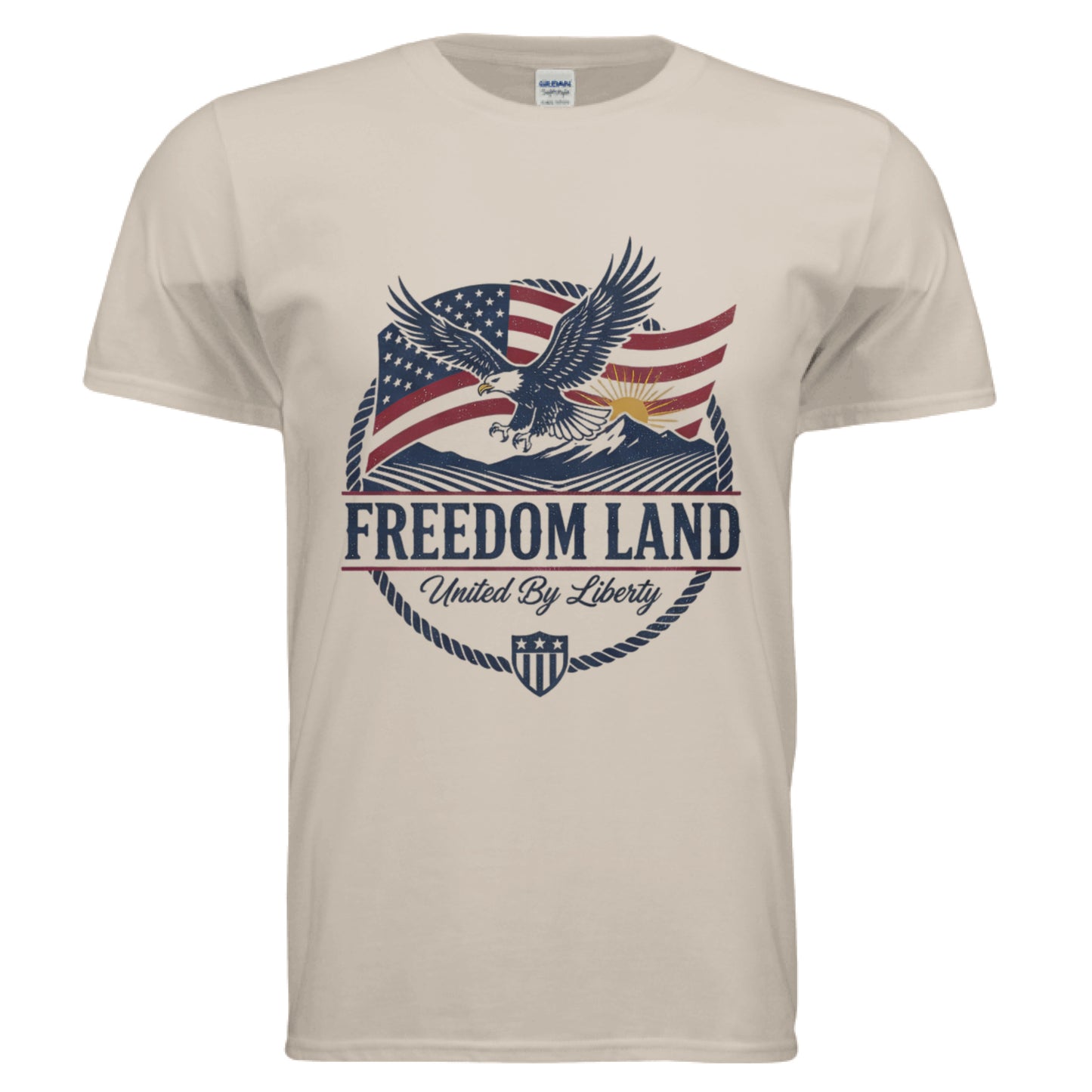 Freedom Land Patriot T-Shirt SAND Salvation Clothing and Accessories Apparel
