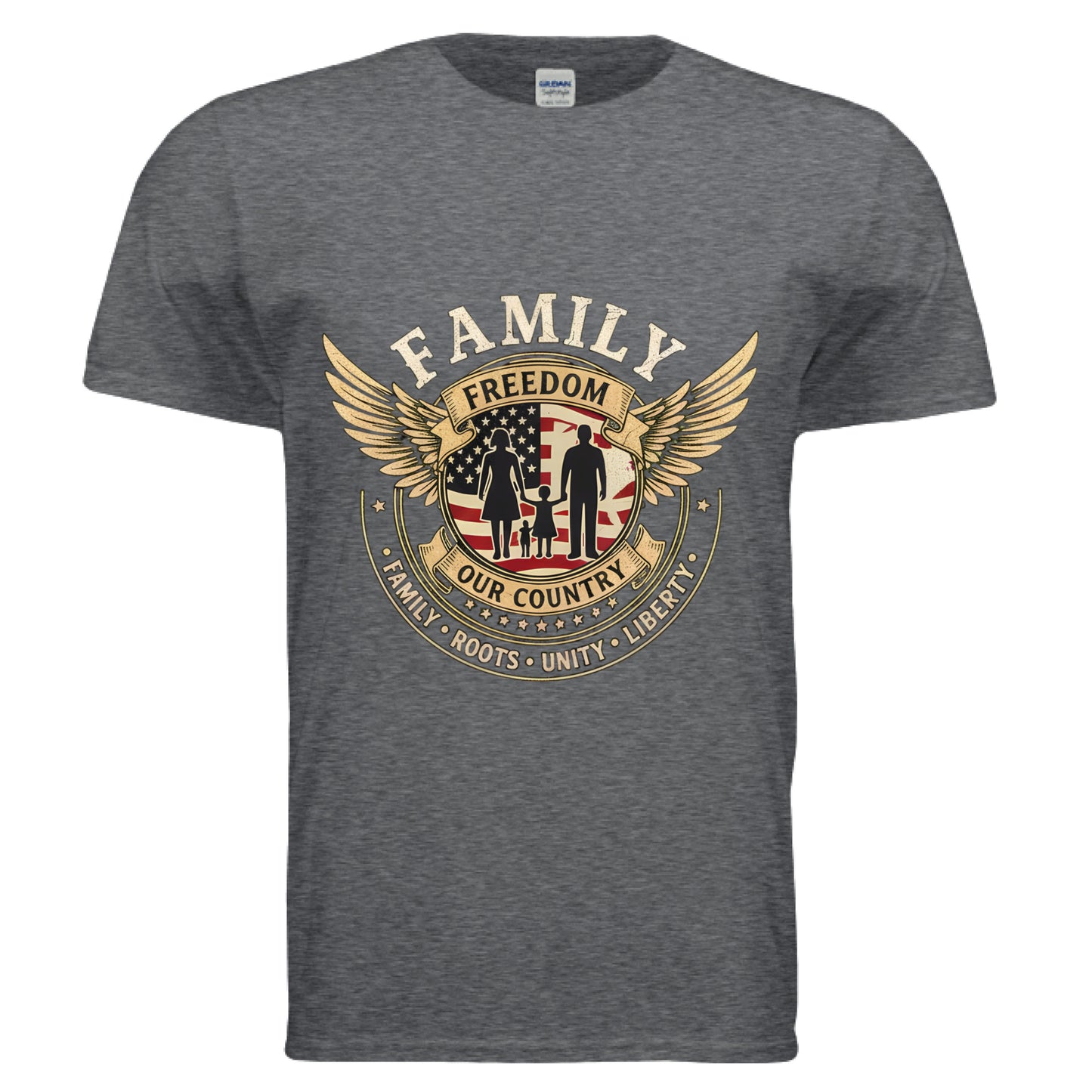 Family Freedom Patriot T-Shirt DARK HEATHER Salvation Clothing and Accessories