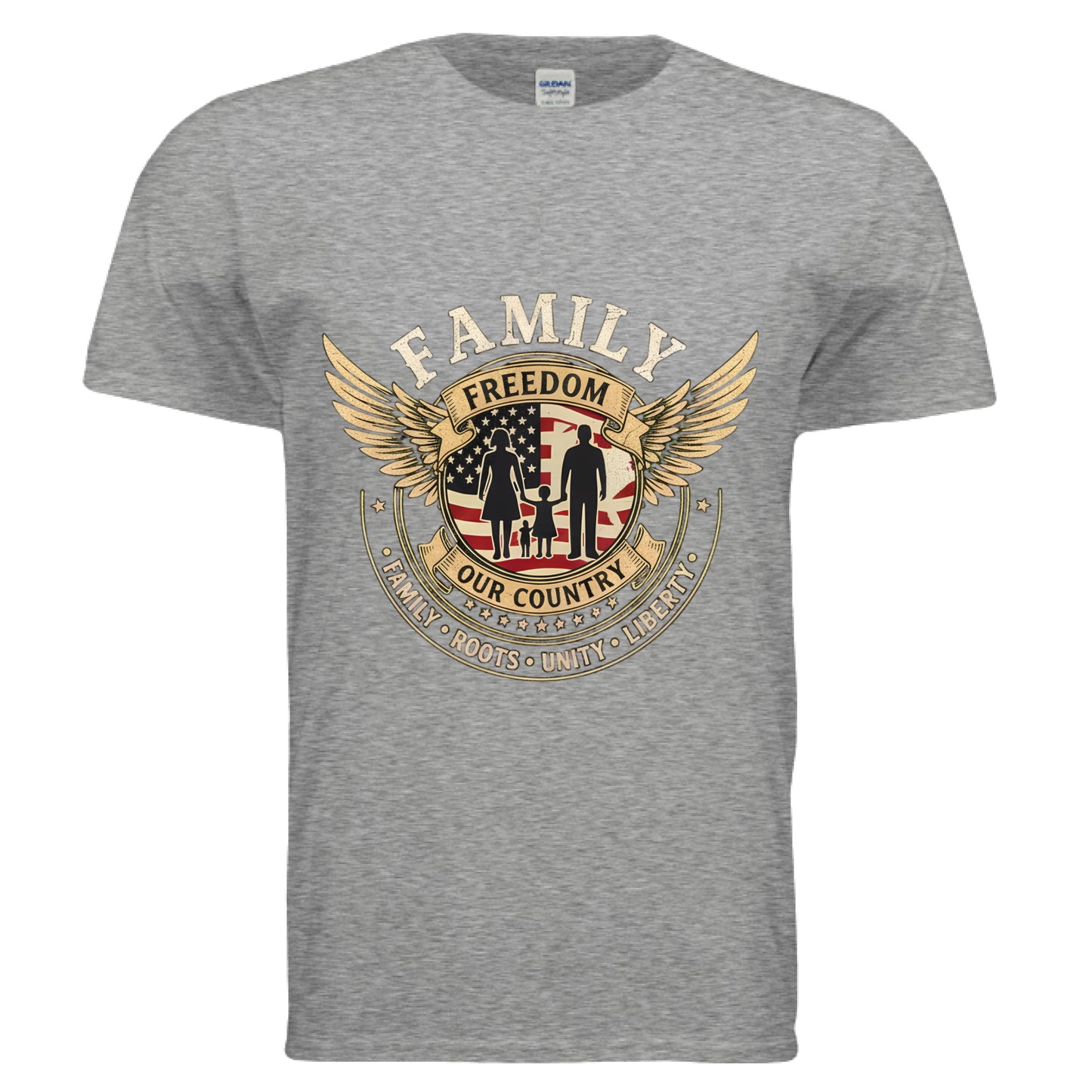 Family Freedom Patriot T-Shirt GRAPHITE HEATHER Salvation Clothing and Accessories