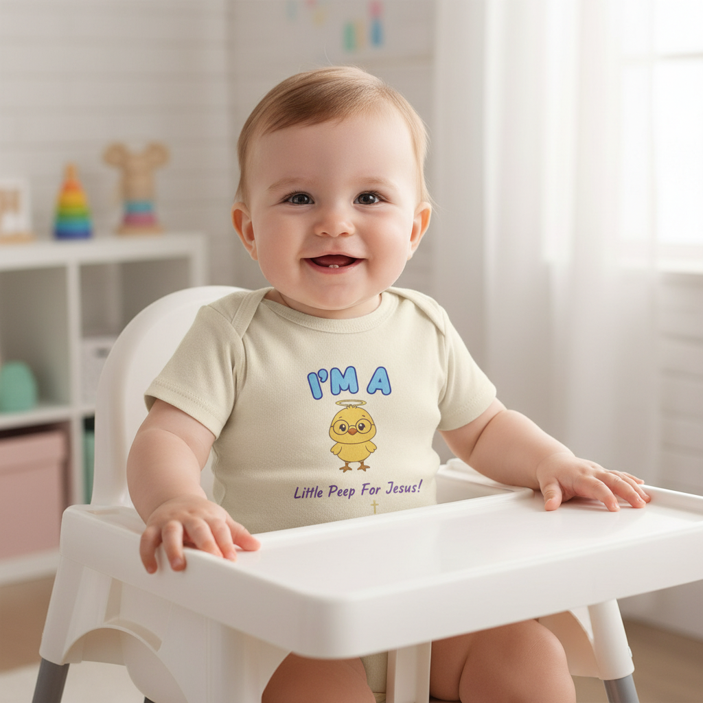 I'm a Little Peep for Jesus Faith Onesie Salvation Clothing and Accessories Apparel