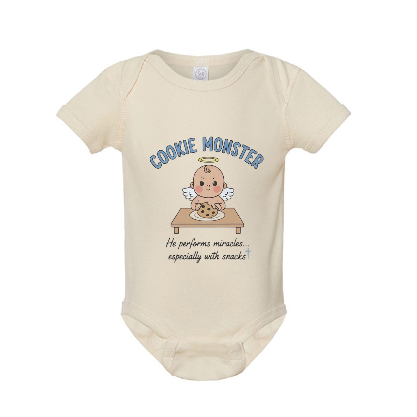 Cookie Monster Faith Onesie NATURAL Salvation Clothing and Accessories Apparel