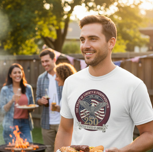 250 years of Liberty and Independence Patriot T-Shirt Salvation FaithWear Apparel