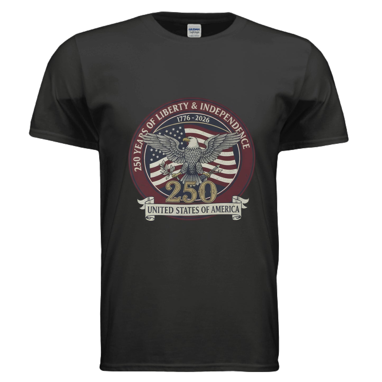 250 years of Liberty and Independence Patriot T-Shirt BLACK Salvation Clothing and Accessories Apparel