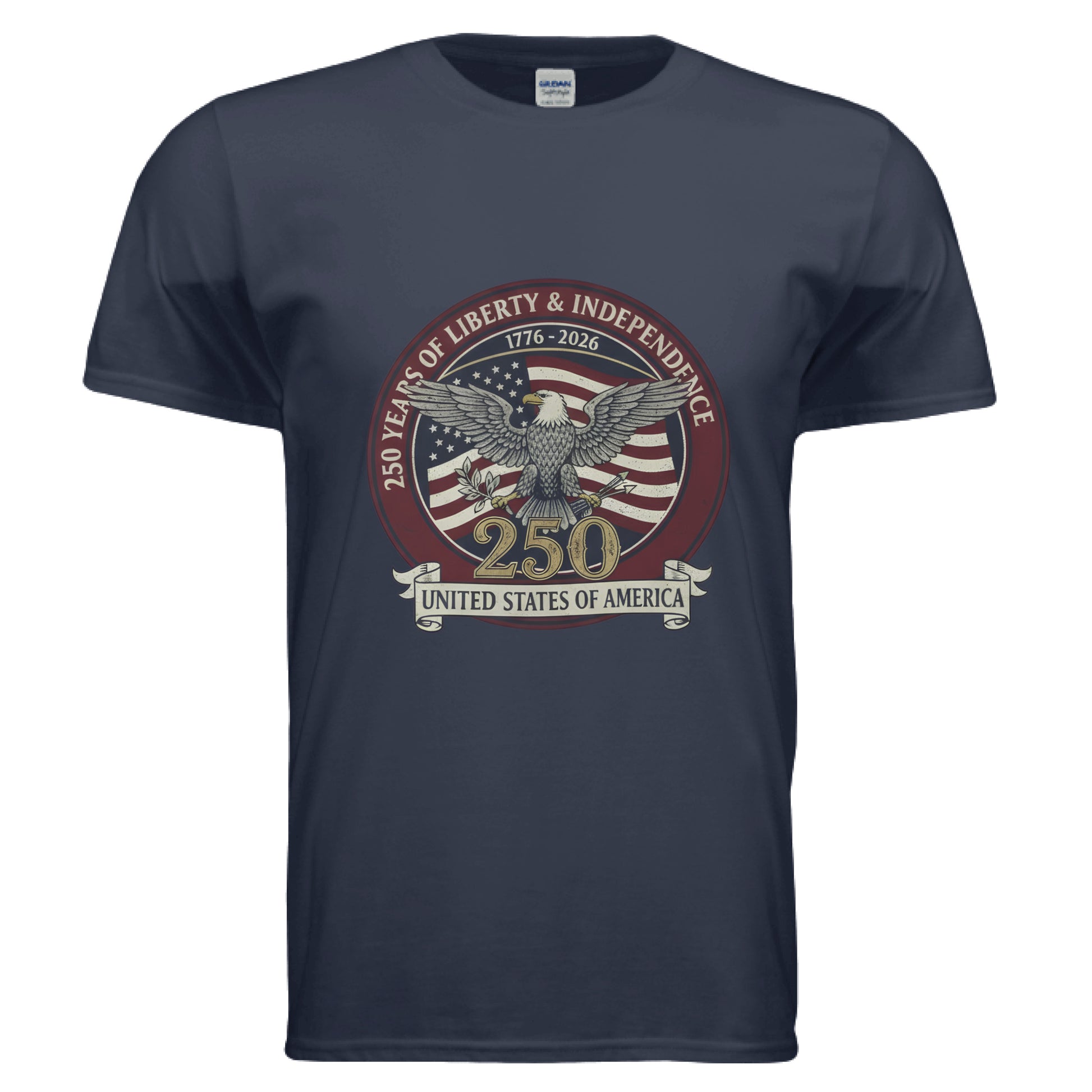 250 years of Liberty and Independence Patriot T-Shirt NAVY Salvation Clothing and Accessories Apparel