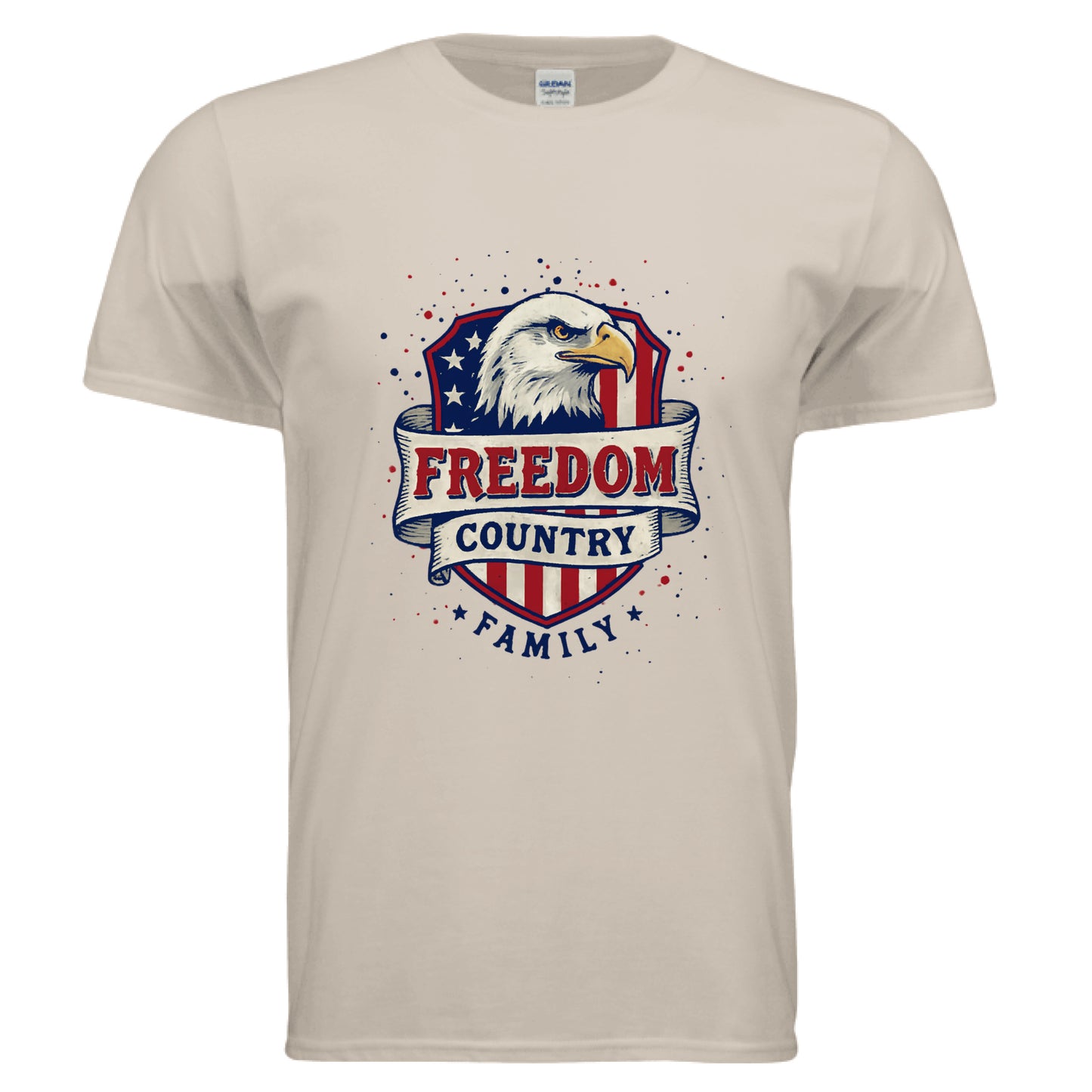 Freedom Country Family Patriot T-Shirt SAND Salvation Clothing and Accessories Apparel