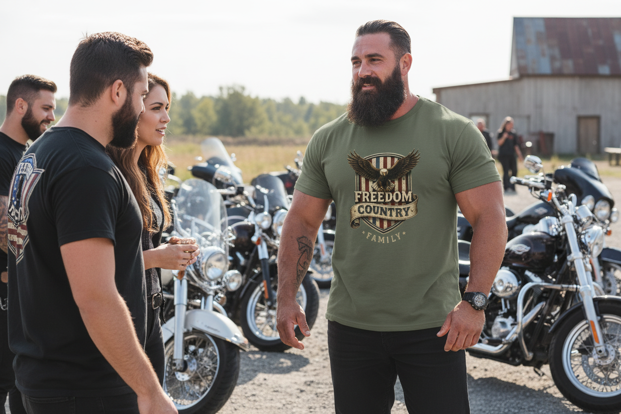 Freedom Country Family Patriot T-Shirt Salvation Clothing and Accessories Apparel