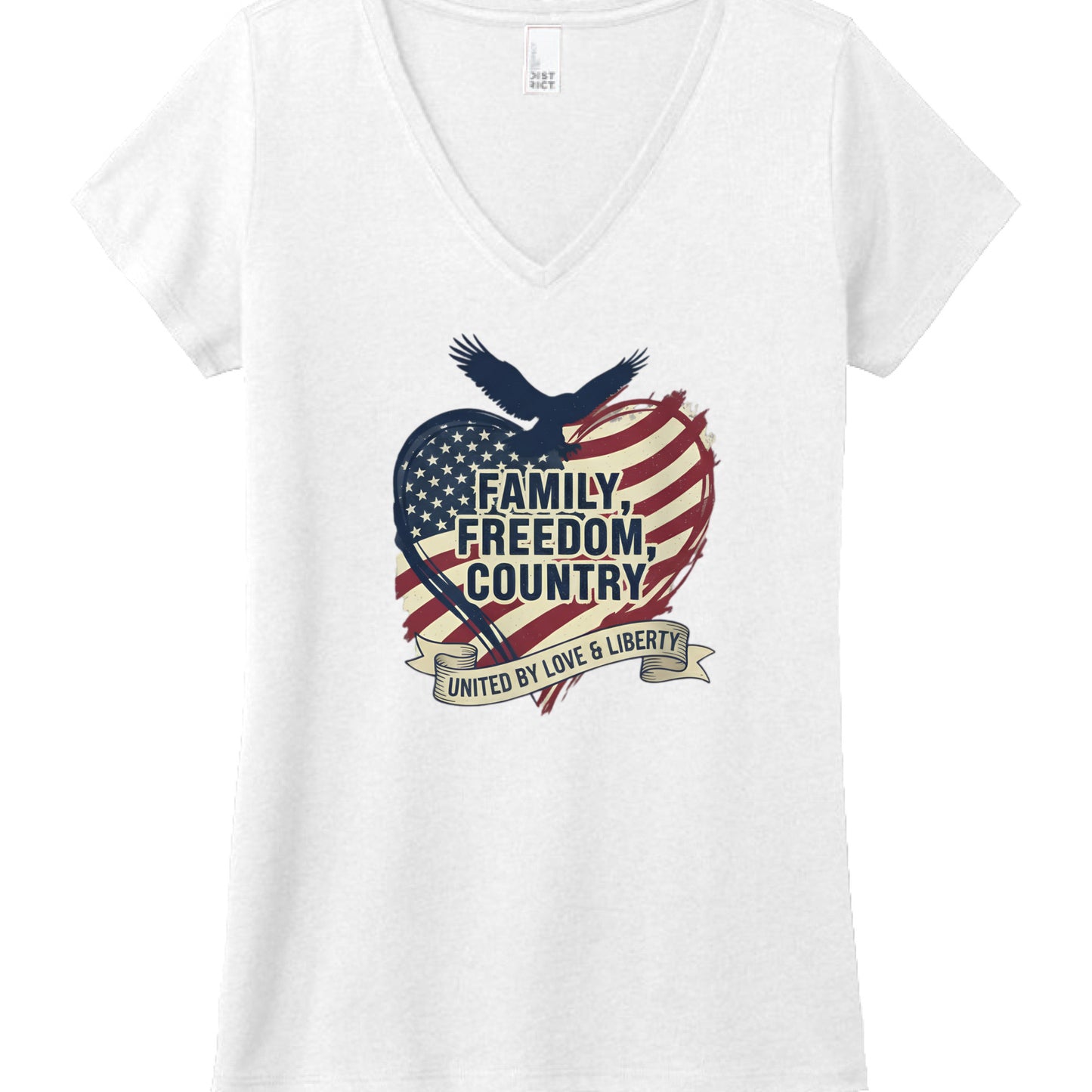 Family Freedom Country Patriot T-Shirt White Salvation Clothing and Accessories Apparel