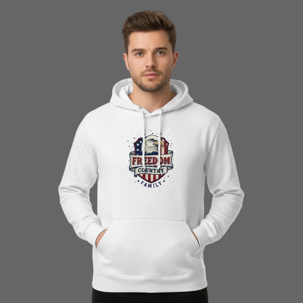 Freedom Country Family Patriot Hoodie Salvation Clothing and Accessories Apparel