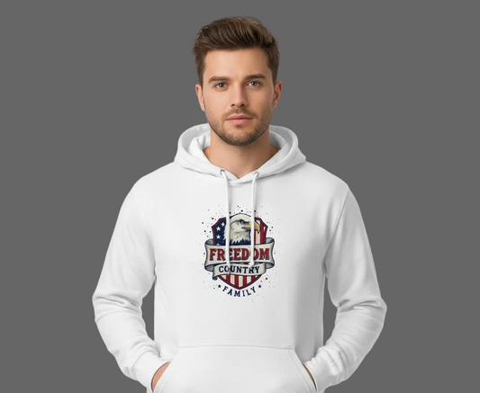 Freedom Country Family Patriot Hoodie Salvation Clothing and Accessories Apparel