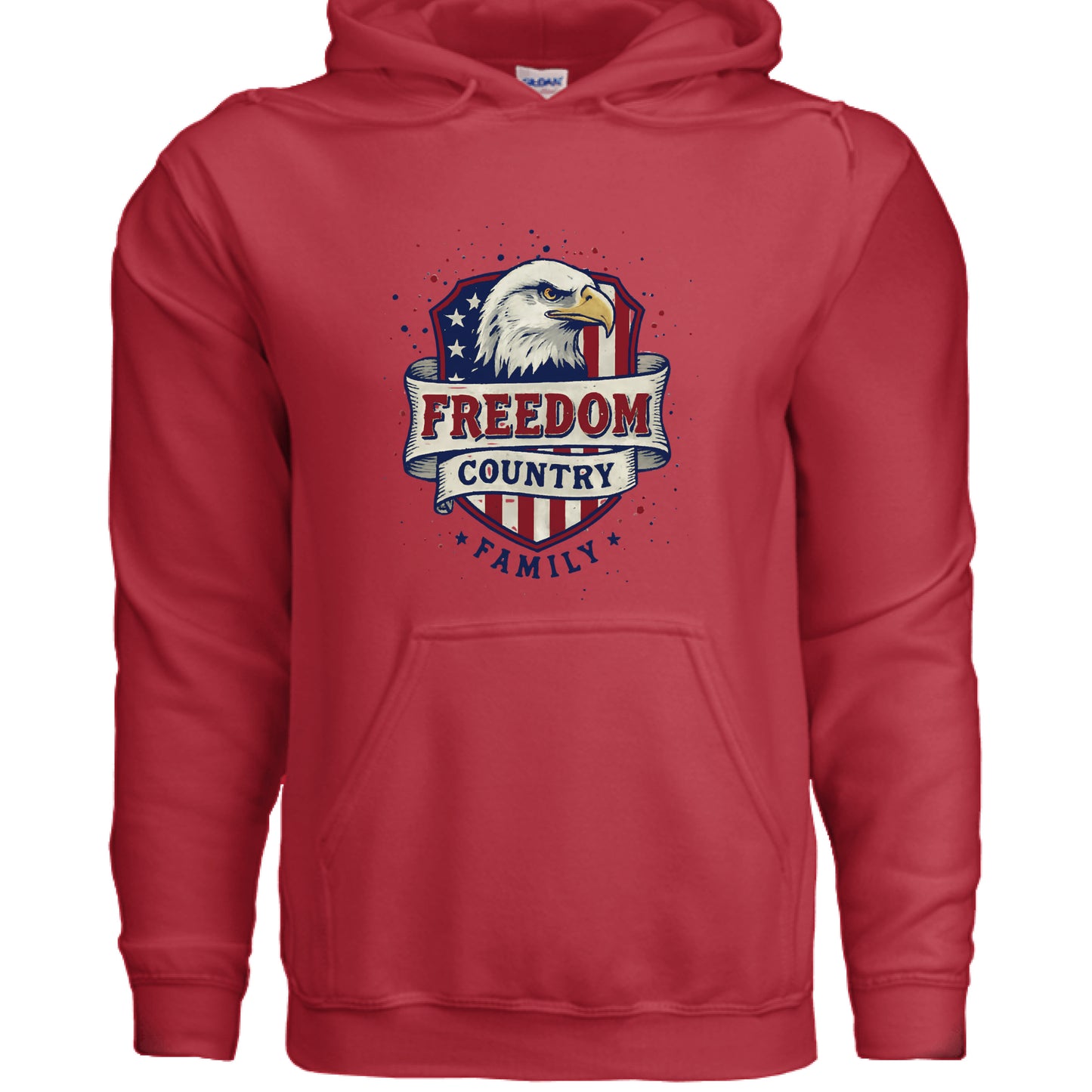 Freedom Country Family Patriot Hoodie RED Salvation Clothing and Accessories Apparel