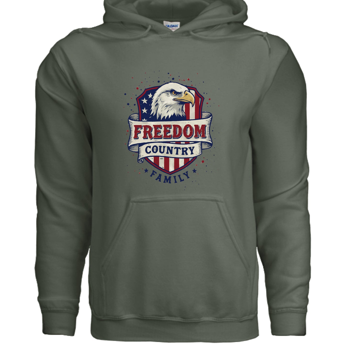 Freedom Country Family Patriot Hoodie MILITARY GREEN Salvation Clothing and Accessories Apparel