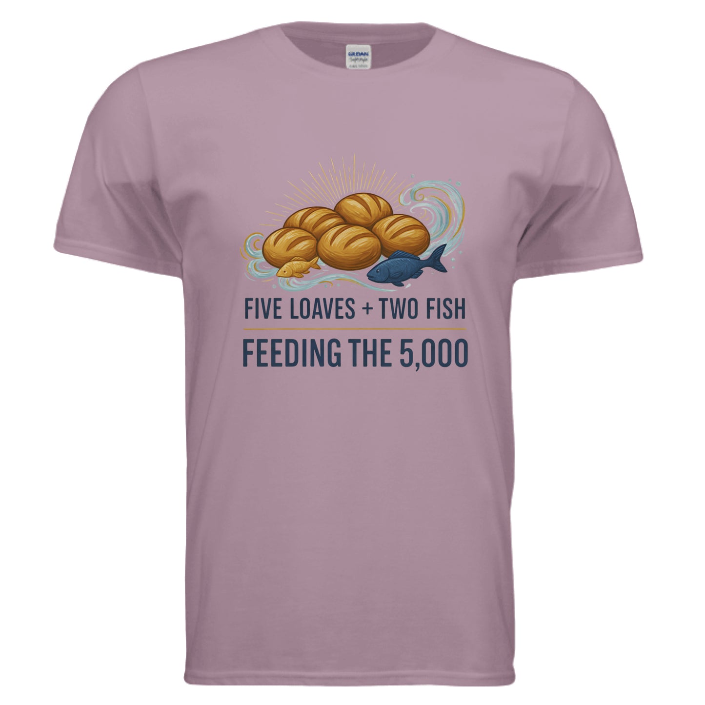 Five Loaves Two Fish Feeding the 5000 Faith T-Shirt Salvation Clothing and Accessories Apparel