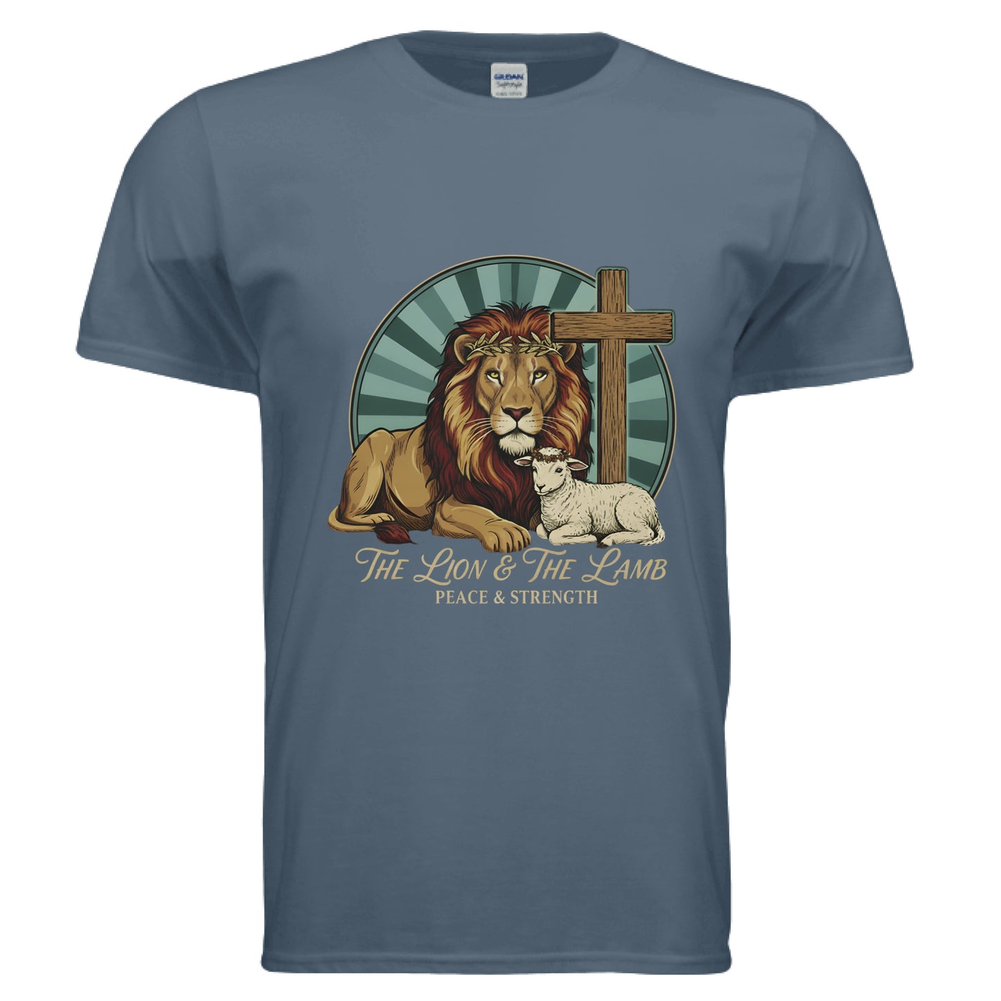 The Lion & The Lamb Faith T-Shirt INDIGO BLUE Salvation Clothing and Accessories Apparel