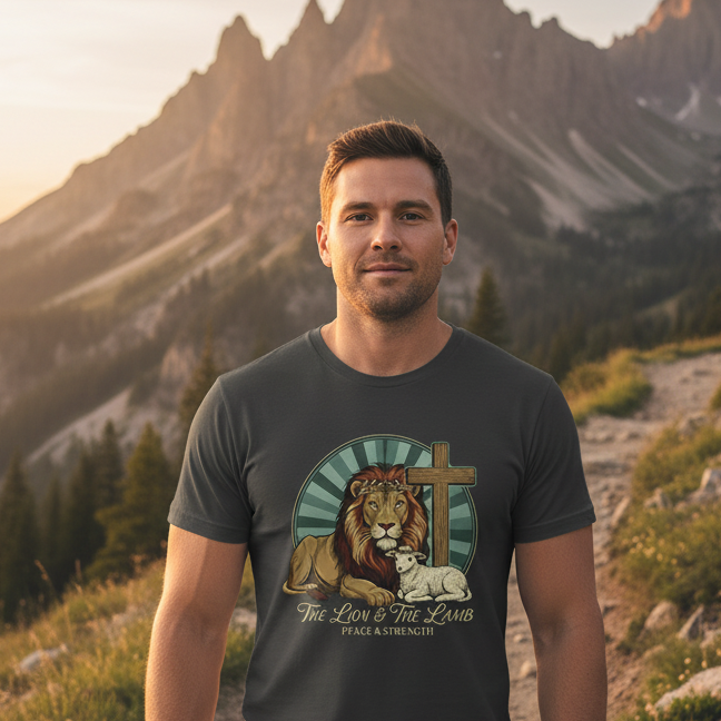 The Lion & The Lamb Faith T-Shirt Salvation Clothing and Accessories Apparel
