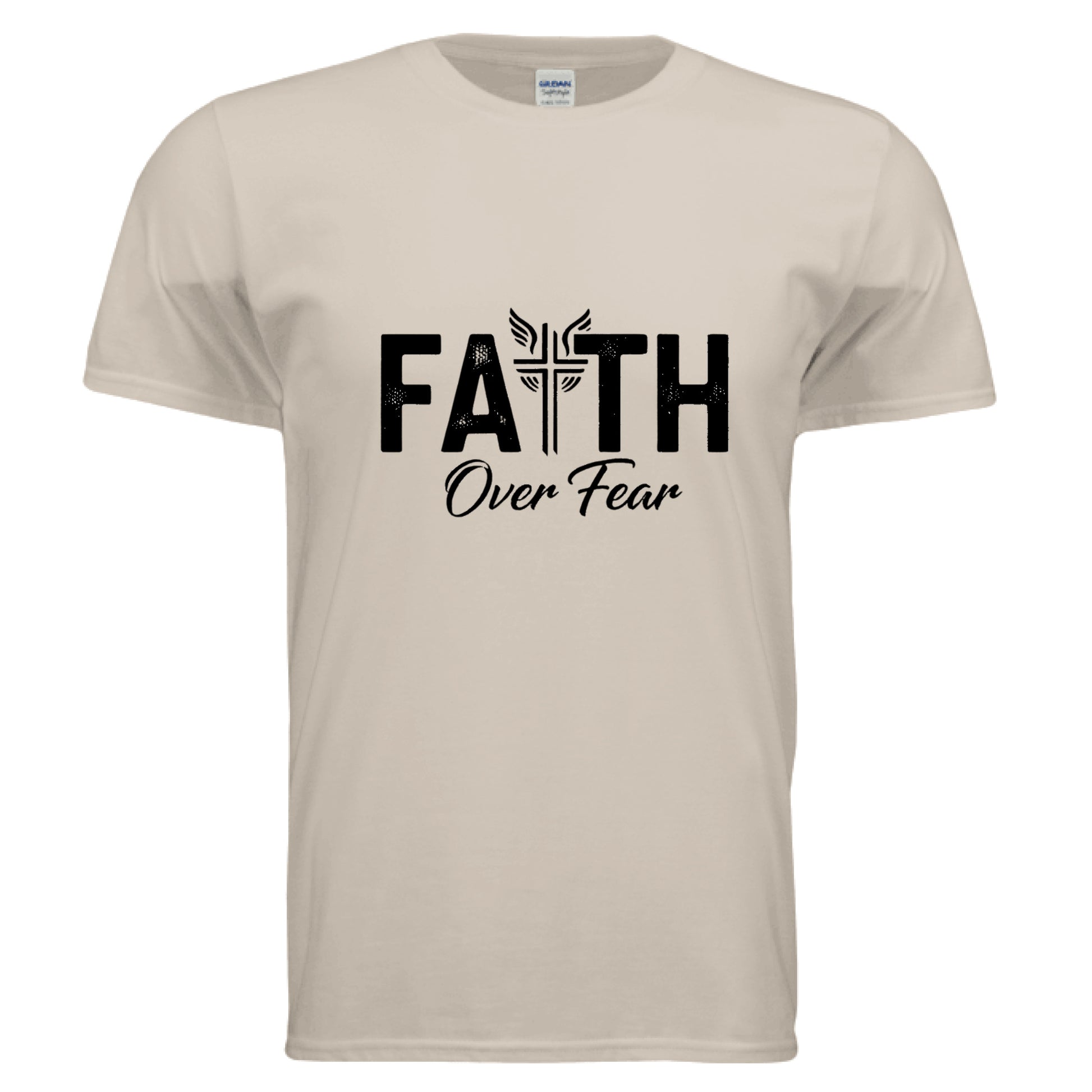 Faith Over Fear Faith T-Shirt SAND Salvation FaithWear Apparel