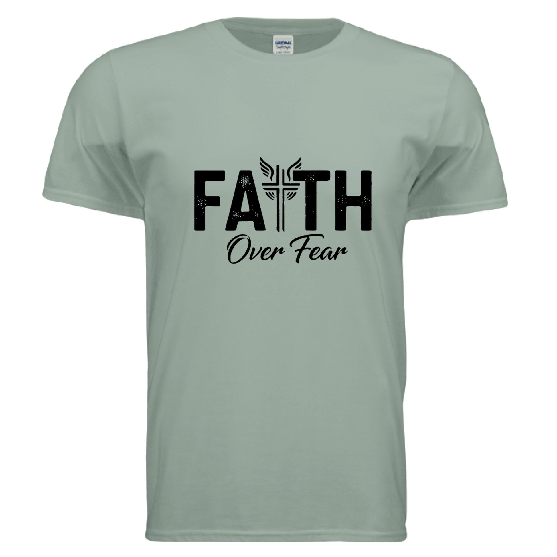 Faith Over Fear Faith T-Shirt Sage Salvation FaithWear Apparel