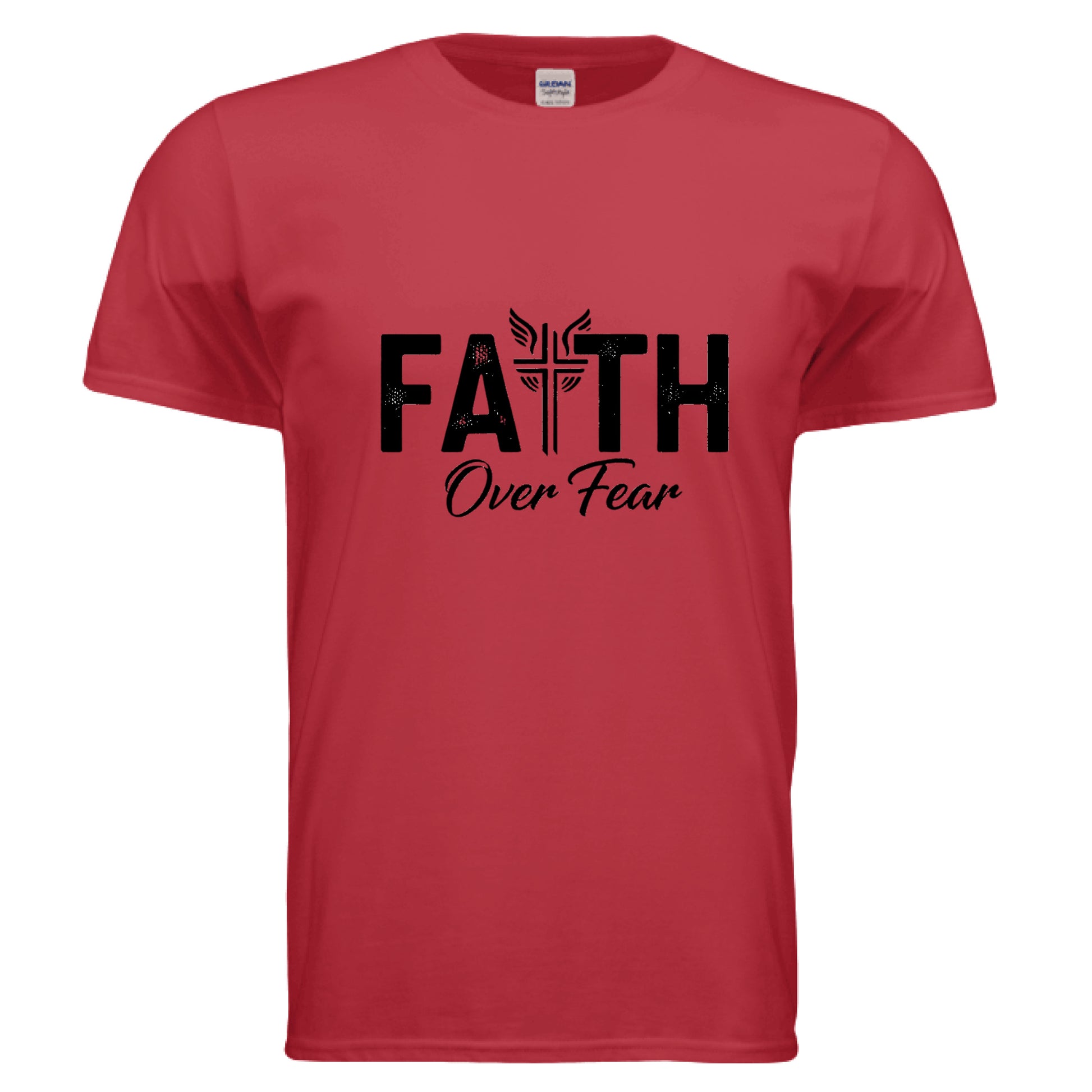 Faith Over Fear Faith T-Shirt RED Salvation FaithWear Apparel