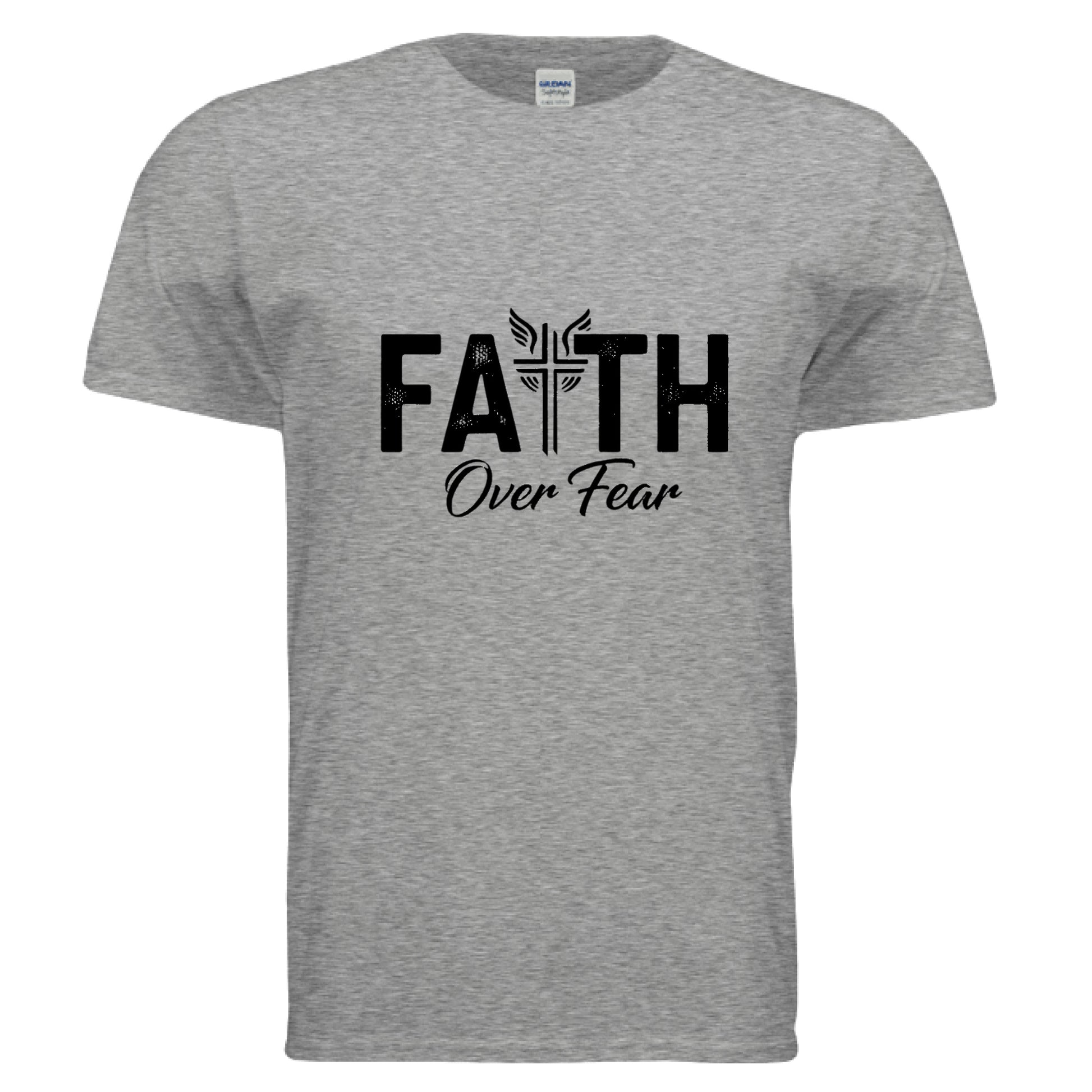 Faith Over Fear Faith T-Shirt GRAPHITE HEATHER Salvation FaithWear Apparel