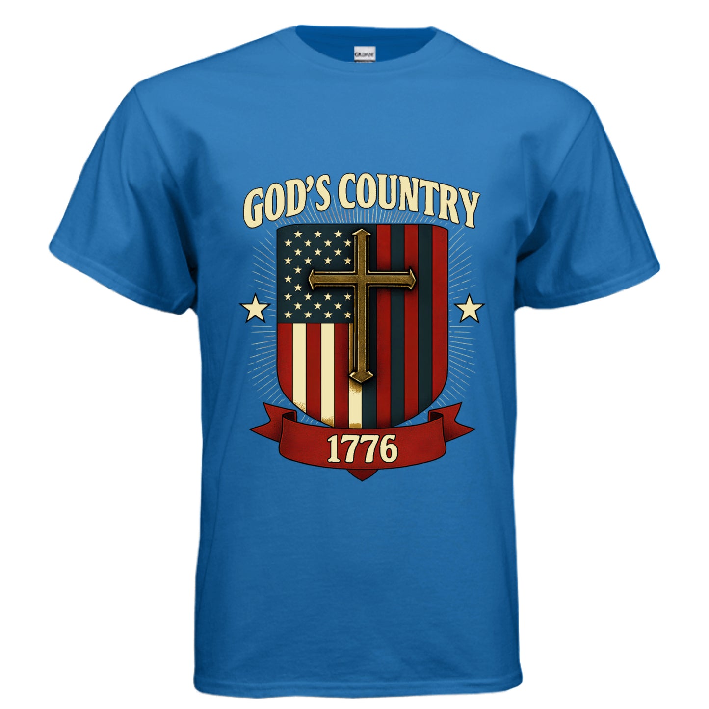 Gods Country Patriotic Faith T-Shirt ROYAL Salvation Clothing and Accessories Apparel