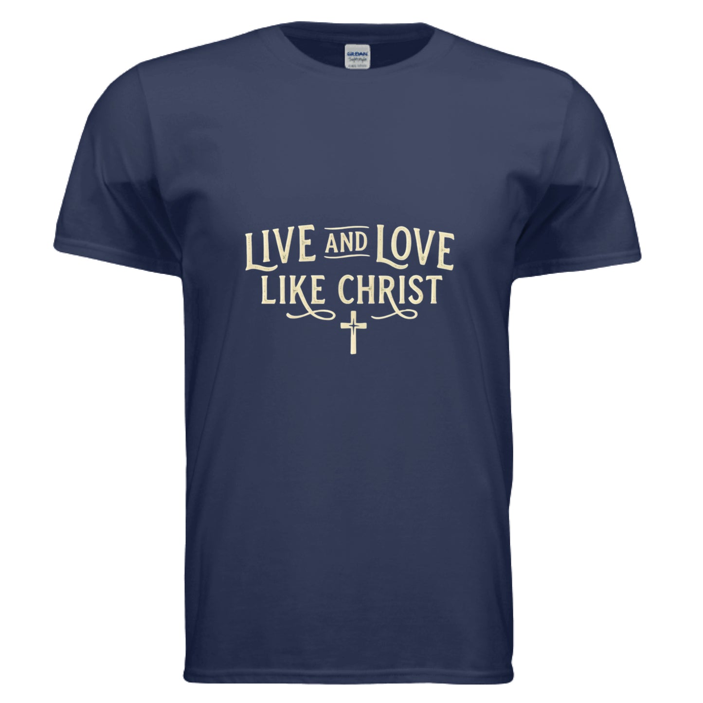 Live and Love Like Christ Faith T-Shirt METRO BLUE Salvation Clothing and Accessories Apparel