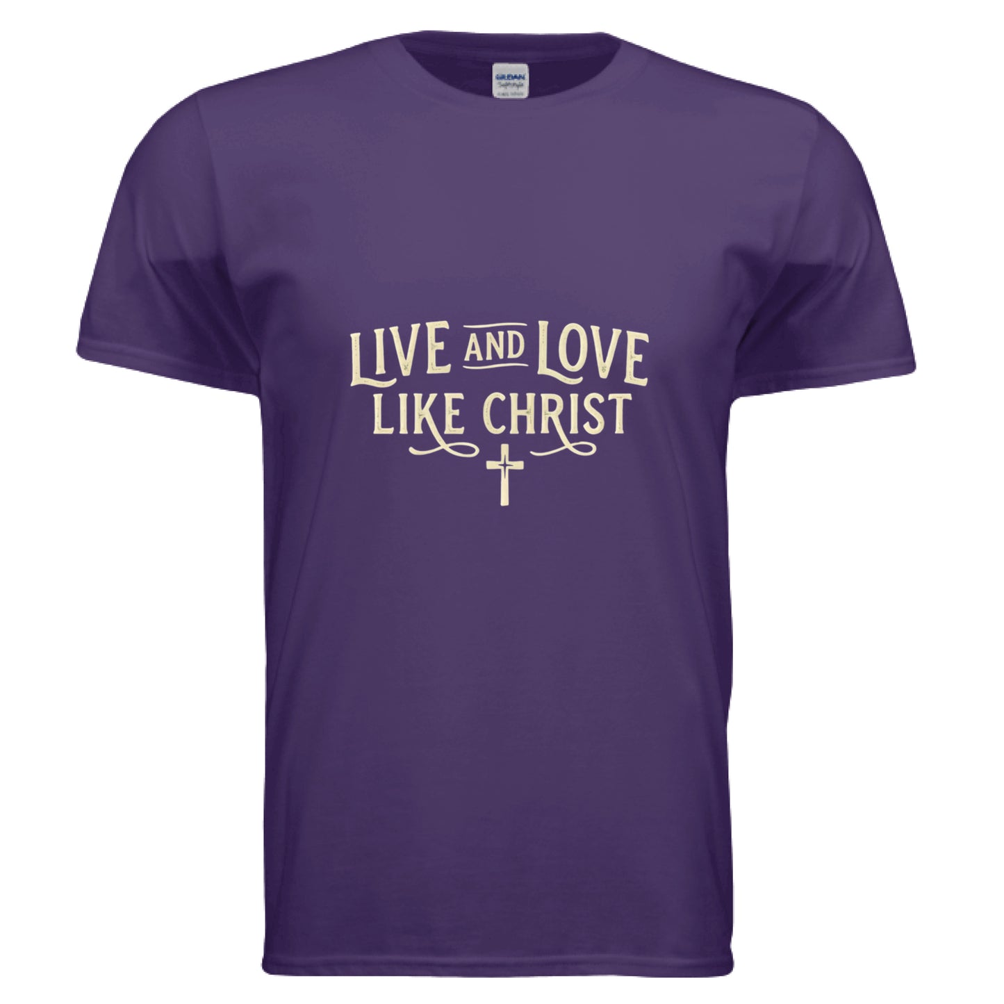 Live and Love Like Christ Faith T-Shirt PURPLE Salvation Clothing and Accessories Apparel