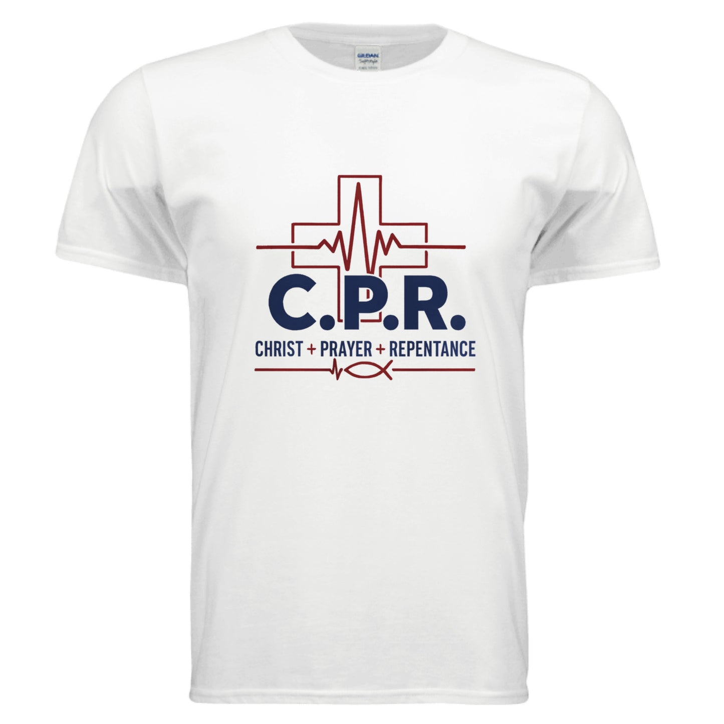 CPR Christ Prayer Repentance Faith T-Shirt WHITE Salvation Clothing and Accessories Apparel