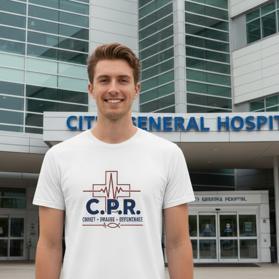 CPR Christ Prayer Repentance Faith T-Shirt Salvation Clothing and Accessories Apparel