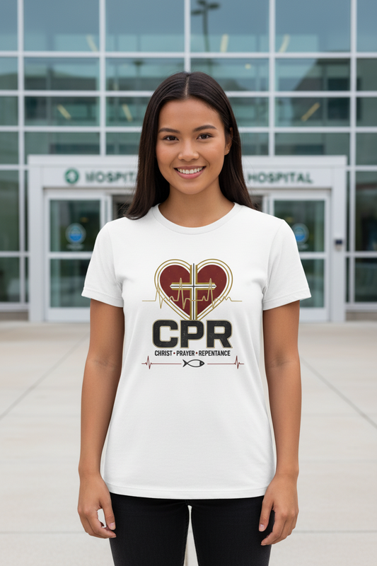 CPR Christ Prayer Repentance Faith T-Shirt Salvation Clothing and Accessories Apparel