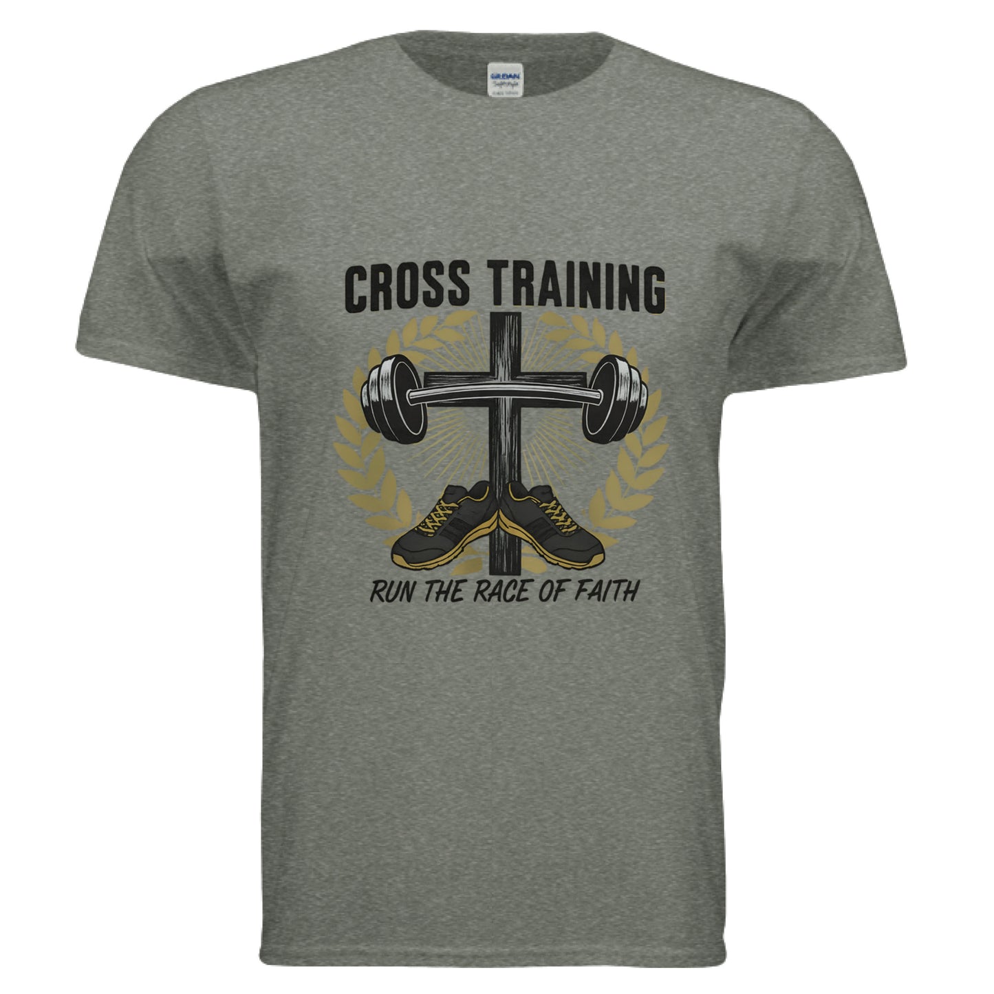 Run the race of Faith T-shirt HEATHER MILITARY GREEN Salvation Clothing and Accessories Apparel