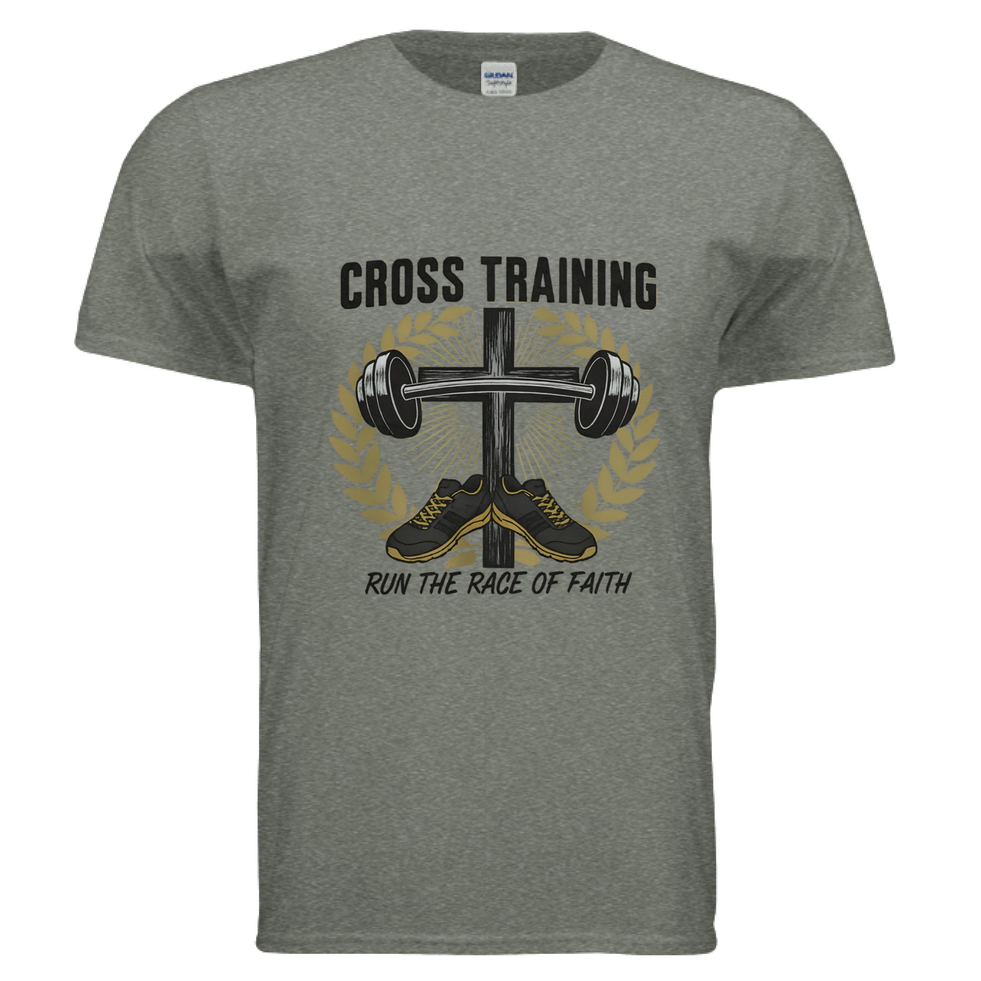 Run the race of Faith T-shirt HEATHER MILITARY GREEN Salvation Clothing and Accessories Apparel