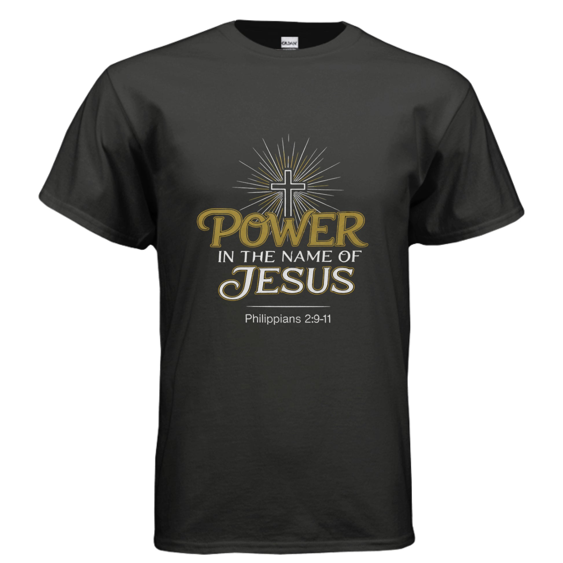 Power in the Name of Jesus Faith T-Shirt BLACK Salvation Clothing and Accessories Apparel