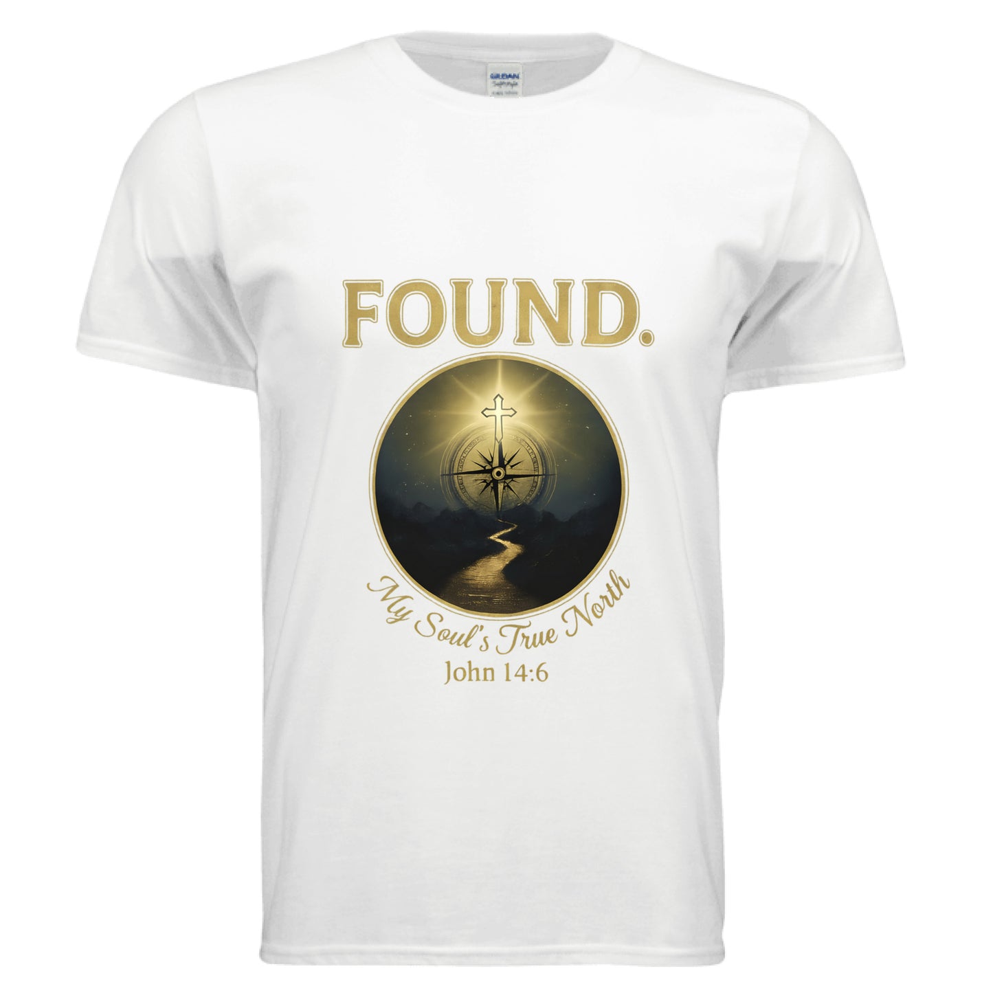 Found My Souls True North John 14:6 Faith T-Shirt WHITE Salvation Clothing and Accessories Apparel