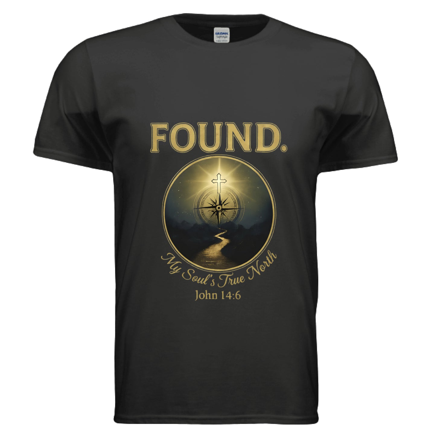 Found My Souls True North John 14:6 Faith T-Shirt BLACK Salvation Clothing and Accessories Apparel