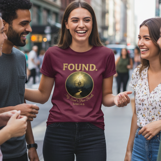 Found My Souls True North John 14:6 Faith T-Shirt Salvation Clothing and Accessories Apparel