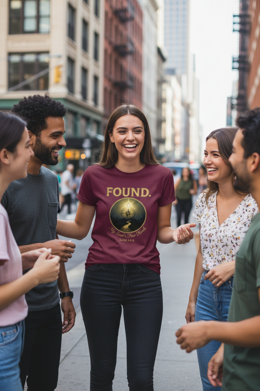 Found My Souls True North John 14:6 Faith T-Shirt Salvation Clothing and Accessories Apparel