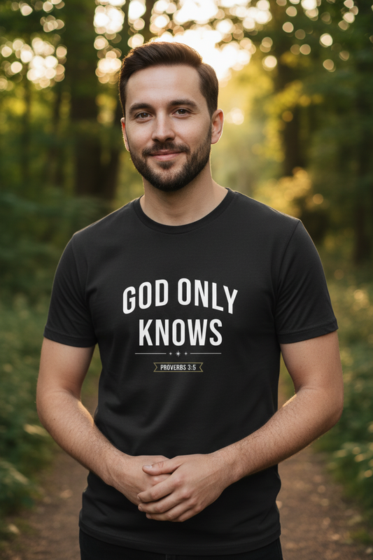 Only God knows Proverbs 3:5 Faith T-Shirt Salvation Clothing and Accessories Apparel