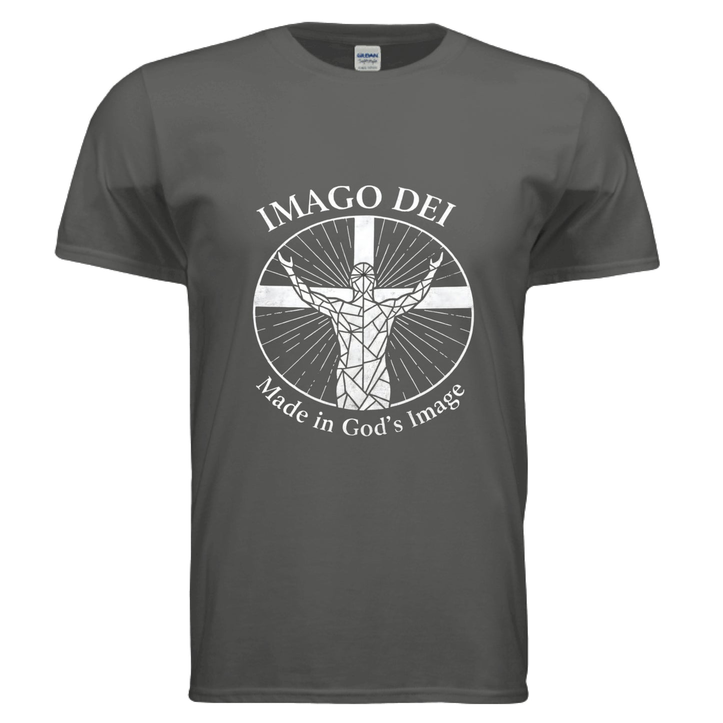Imago DEI Made in Gods Image Faith T-Shirt CHARCOAL Salvation Clothing and Accessories Apparel
