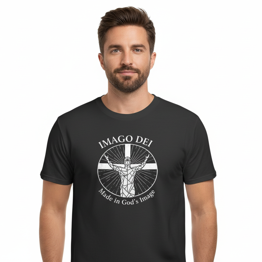 Imago DEI Made in Gods Image Faith T-Shirt Salvation Clothing and Accessories Apparel