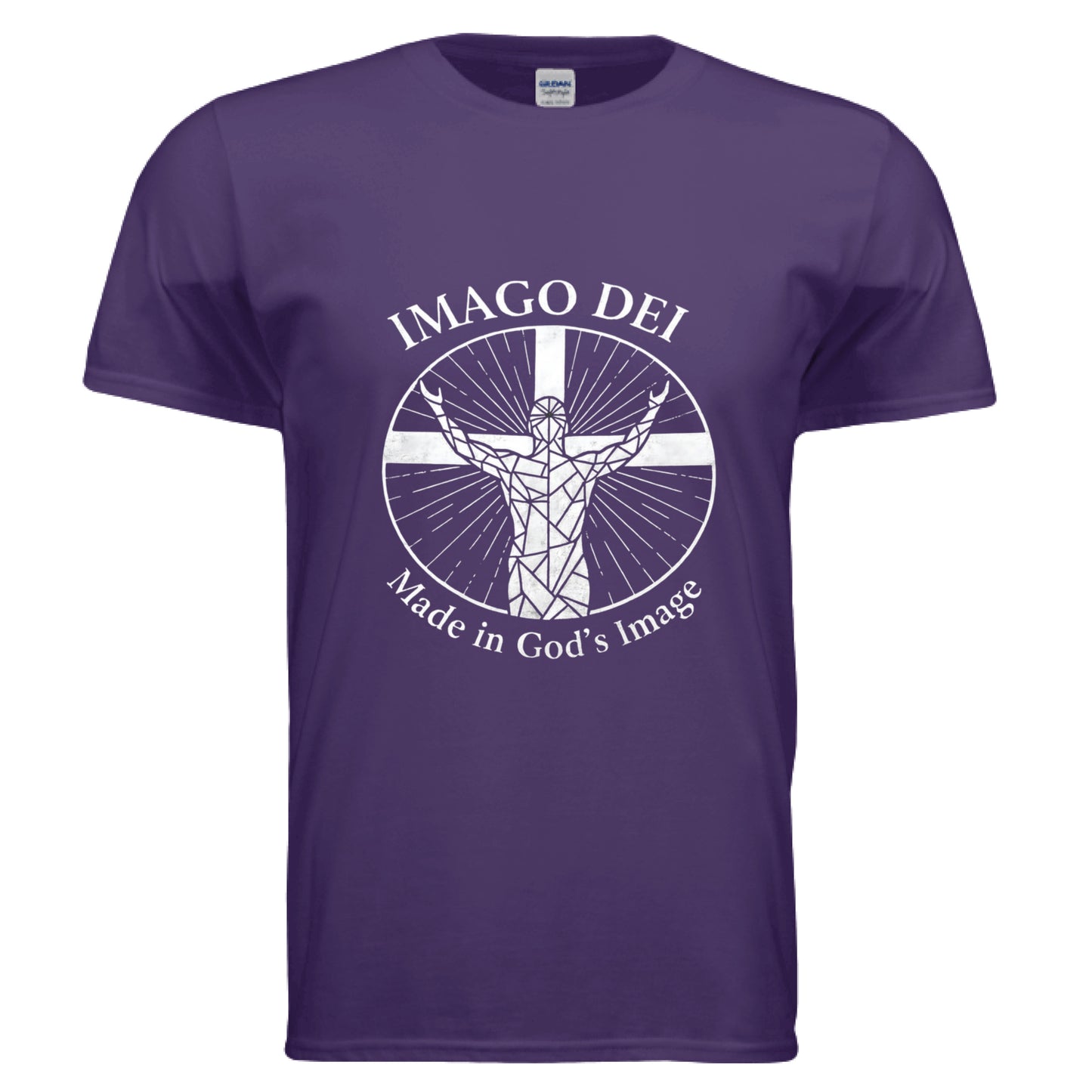Imago DEI Made in Gods Image Faith T-Shirt PURPLE Salvation Clothing and Accessories Apparel